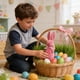thumbnail image 5 of Figurita de conejo de Pascua | Decoración de Fondo con Arco Flokado | Material de espuma, rosa, adorno navideño para el hogar, fácil almacenamiento, idea de regalo, 9,7x4,3 in, 5 of 7