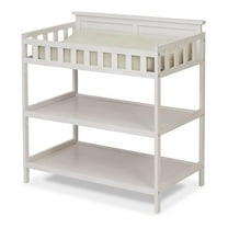 Sorelle Furniture 60-WW Farmhouse Dressing 2 Drawers Diaper Changing Table, Weathered White