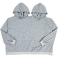 thumbnail image 3 of Beaupretty Funny Grey Matching Hoodie for Couples Two Person Oversize Pullover with Breathable Fabric, 3 of 8