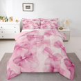 thumbnail image 3 of Homewish Pink Watercolor Bow Full Size Comforter Sets, Romantic Bowknot Bedding Comforter Set, Teens Kids Girls Women Reversible Bedding Sets, Lightweight Room Decor, 3-Piece, 3 of 8