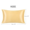 thumbnail image 7 of PiccoCasa Satin Pillowcases Set of 2, with Envelope Closure Gold Queen, 7 of 7