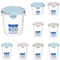thumbnail image 4 of Bearachild Plástico Sellado Latas Cocina Caja Almacenaje Transparente Food Bote Keep Fresh Organizadores de utensilios de cocina verde S Bearachild HA0062-02B, 4 of 6