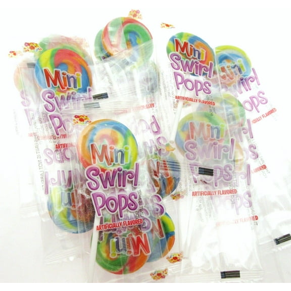 Mini Carnival Pops  Spiral Striped Lollipop Sucker Candy  8oz 226g
