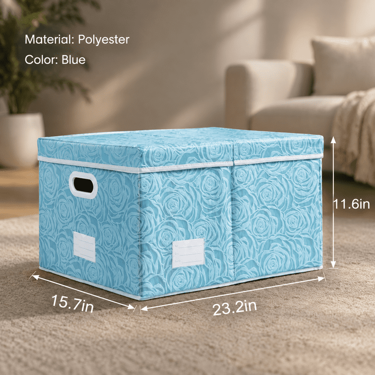 Collapsible Storcubes With Lids Fabric Decorative Bboxes Organizer ...