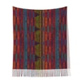 thumbnail image 2 of Foulard à Franges pour Femmes, Art Abstrait Rétro, Long Châle, Léger et Chaud, 2 of 6