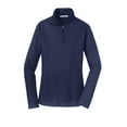thumbnail image 5 of Port Authority Ladies Pinpoint Mesh 1/2 Zip -XL (True Navy), 5 of 6