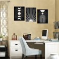 thumbnail image 2 of Minimalist Boho Canvas Wall Art - Mid Century Modern Geometric Sunshine Pictures Prints Black and White Artworks Bohemian Wall Art for Bedroom Living Room Bathroom Office Decor 12" x 16" x 3 Piece Set, 2 of 6