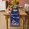 thumbnail image 2 of Navy Blue Independence Day Table Runner 108 Inches, American Flag Star Floral Bed Runner Dresser Scarves Tabletop for Indoor Outdoor Parties/Ceremony/Banquet, 13"x 108", 2 of 9