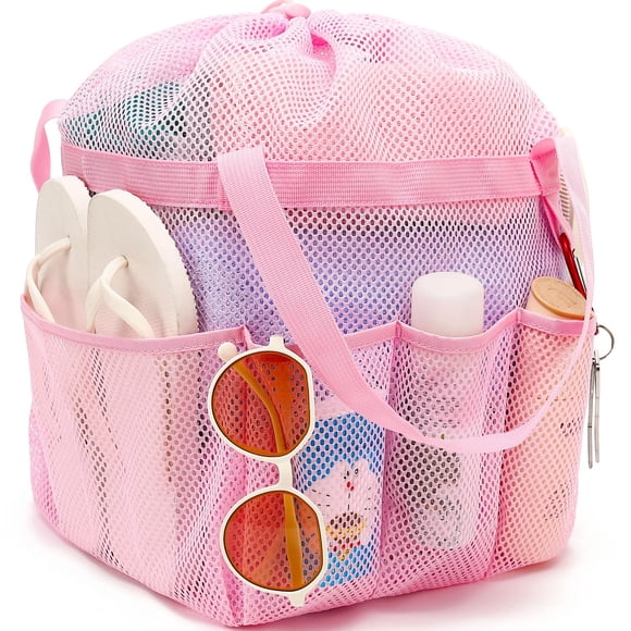 Carrito de ducha Fammart de malla, 28 x 25 x 25 cm, 8 bolsillos