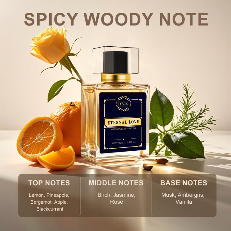 YCZ Carnival Perfume Men, 2.6oz (75ml), Spicy Woody Vanilla