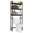 thumbnail image 1 of Homfa Bathroom over the Toilet Storage Shelf, 3-Tier Toilet Storage Rack Bathroom Cabinet Bamboo Organizer Unit, Retro Color, 1 of 7