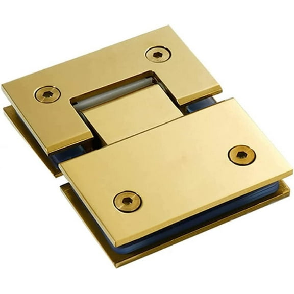Heavy Duty Shower Glass Door Hinge Clamp, Bathroom, Pivot Hinges, Brushed Gold Shower Glass Door Clip, -180 Degree