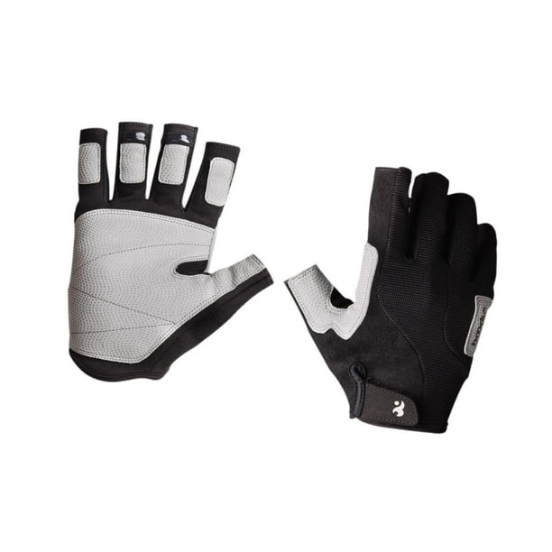 Guantes de escalada para adultos Guantes de vela para levantamiento de pesas Ejercicios de navegación Negro L