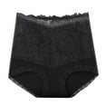 thumbnail image 2 of Akafmk Plus Size Underwear for Women High Waisted Cotton Briefs Solid Color Lace Flower High Elasticity Abdomen Lift Buttocks Briefs Comfortable Breathable Underwear Panties, Sizes M-3XL, 2 of 3