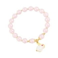 thumbnail image 2 of Pulsera de cuentas, hermosa joyería de hebra, pulsera de vidrio redonda, dijes, brazalete para Rosado, 2 of 9