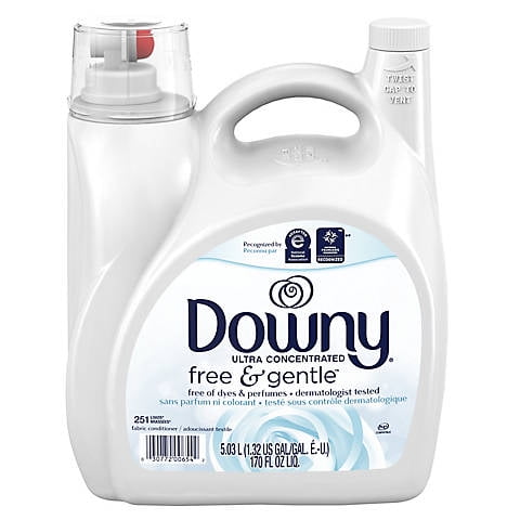 Downy Free and Gentle Ultra Liquid Fabric Conditioner Fabric Softener, 151 Loads, 170 fl. oz