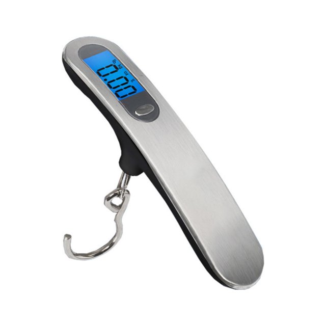 High Precision Digital Hook Scale - Portable Stainless Steel & ABS Handheld Luggage Scale with LCD Display, 50g-50KG Capacity, Unit Conversion (kg/g/lb/oz), One Key Tare Function for Travel, Fishing,