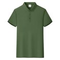thumbnail image 3 of Mens Casual Polo Shirts Short Sleeve Classic 3 Button Golf Shirt Summer Soft Breathable Plain Collared Tee Business Summer Top, 3 of 5
