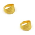 thumbnail image 2 of bedienty Knitting Rings Finger for Protection Thimble Adjustable Sewing Loop Specially-designed Crochet Tools for Home Yarn Crafts Gold Ring 2Set, 2 of 6