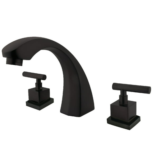 Kingston Brass KS4365CQL Concord Two-Handle Deck Mount Roman Tub Faucet, Oil Rubbed Bronze