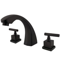 Kingston Brass KS4365CQL Concord Two-Handle Deck Mount Roman Tub Faucet, Oil Rubbed Bronze