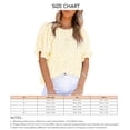thumbnail image 4 of Camisas con mangas abullonadas con estampado floral,Top con estampado floral para mujer Blusas con estampado floral para mujer Camiseta con estampado floral para mujer Diseño a prueba de futuro, 4 of 4