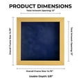 thumbnail image 4 of 13x13 Shadow Box Frame Natural Wood | With a 3/4" Usable Display Depth | Includes a Navy Blue Real, 4 of 6