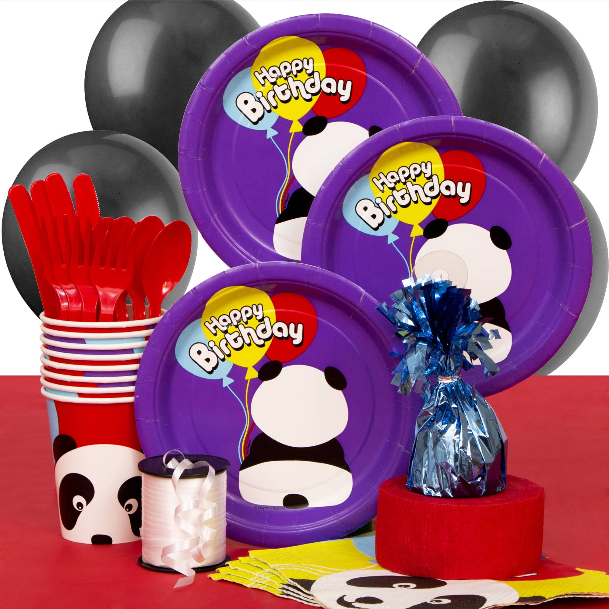 Panda Birthday Party Supplies Kit for 8
