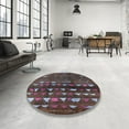 thumbnail image 4 of Ahgly Company Machine Washable Indoor Rectangle Industrial Modern Mauve Taupe Purple Area Rugs, 8' x 12', 4 of 7