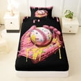 thumbnail image 3 of Erosebridal Colorful Ice Cream Drip Twin Sheet Sets,Girl Baseball Sport Games Bedding For Kids 3 Pieces, 3 of 6