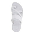 thumbnail image 3 of The Good Shepherd - Leather Toe Loop Slide | White, 3 of 5