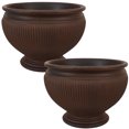 thumbnail image 1 of Sunnydaze Pot de Fleurs Extérieur à Double Paroi Résistant aux Intempéries Elizabeth - 15 Pouces - Finition Rouille - 2pk, 1 of 7