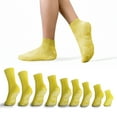thumbnail image 2 of AHS Premium Hospital Socks with Grippy Anti-Slip Tread | Large Yellow Double Tread Socks | Safety, Soft Polyester Socks | Gripper Socks Pack 6 Pairs, 2 of 6