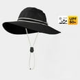 thumbnail image 3 of Summer Wide Brim Fisherman Hat for Men and Women Travel Hats Hat for Women with Ponytail Hole Tennis Hat Summer Hats for Men Ladies Visors for Women Phrase Fedora Hats for Women Summer Visor, 3 of 3
