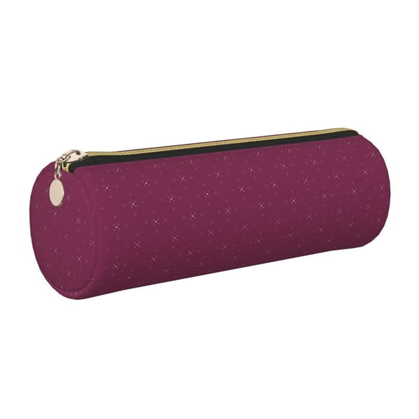 Disketp Small Stars Estuche Organizador de Lápices de Cuero, Estuche de Oficina con Cremallera para Bolígrafo y Lápiz