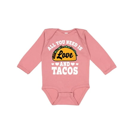

Inktastic Valentine s Day All You Need is Love and Tacos Boys or Girls Long Sleeve Baby Bodysuit