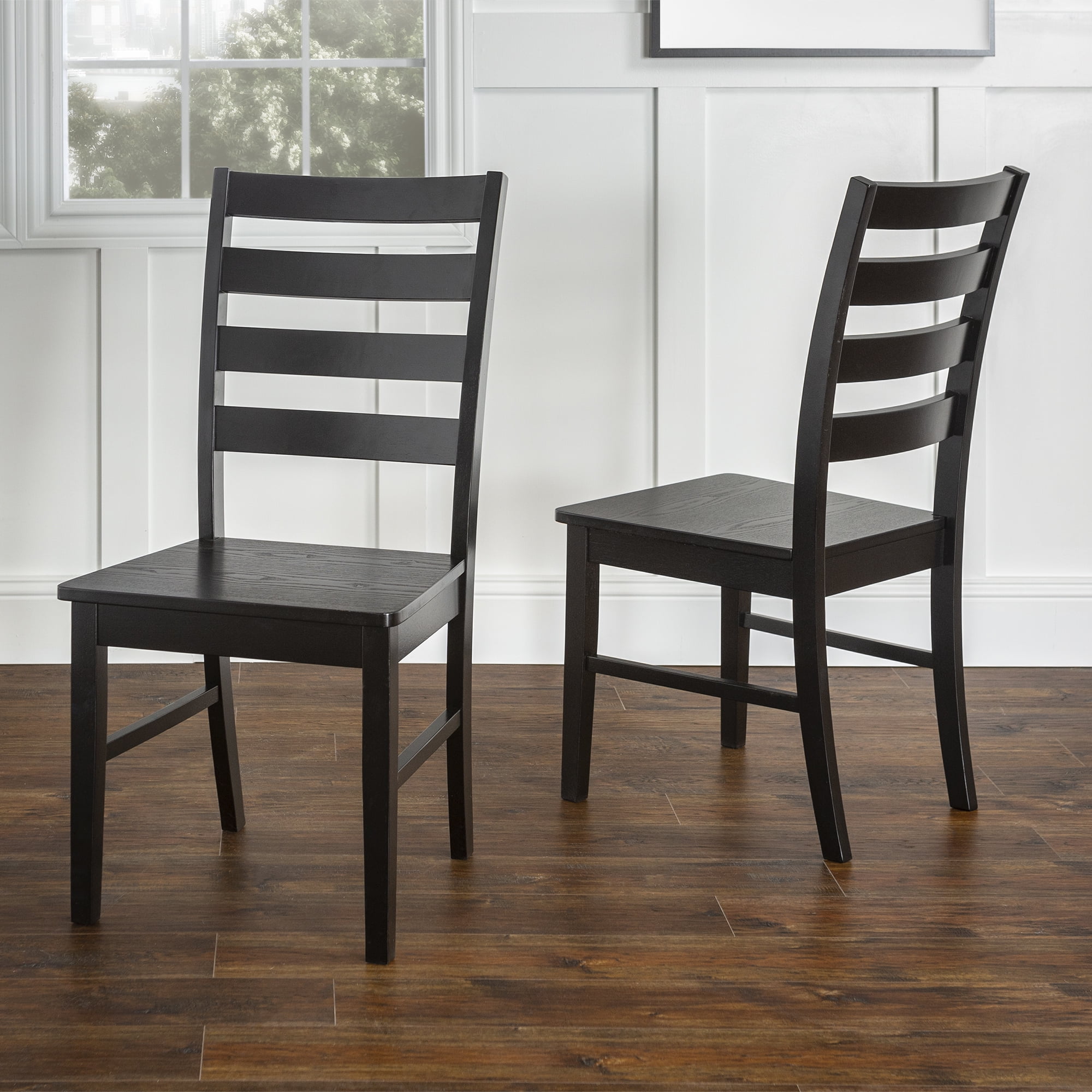 manor park modern farmhouse dining chair set of 2 black  walmart