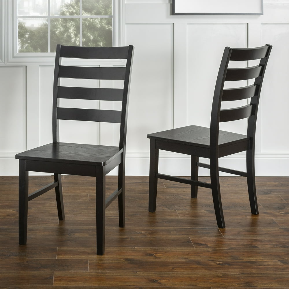 Manor Park Modern Farmhouse Dining Chair, Set of 2, Black - Walmart.com