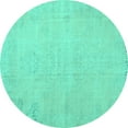 thumbnail image 1 of Ahgly Company Indoor Round Persian Turquoise Blue Traditional Area Rugs, 6' Round, 1 of 4