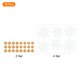 thumbnail image 3 of Adhesivo de pared Uxcell PVC, pegatinas de margaritas, blanco, naranja, 72 piezas (6 hojas), 3 of 6