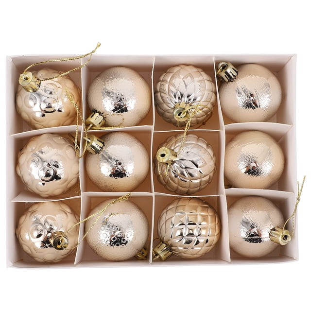 12pcs árbol de navidad decorativo colgante encantador navidad pequeña bola decoración
