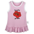 thumbnail image 2 of iDzn Locally Grown Tomato Funny Dresses For Baby, Newborn Babies Skirts, Infant Princess Dress, 0-24M Kids Graphic Clothes (Pink Sleeveless Dresses, 6-12 Months), 2 of 4