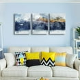 thumbnail image 3 of Abstract Canvas Wall Art for Living Room Modern Navy Blue Abstract Mountains Print Poster Picture Artworks for Bedroom Bathroom Kitchen Wall Decor 3 Pieces 12" X 16" Ready to Hang, 3 of 6