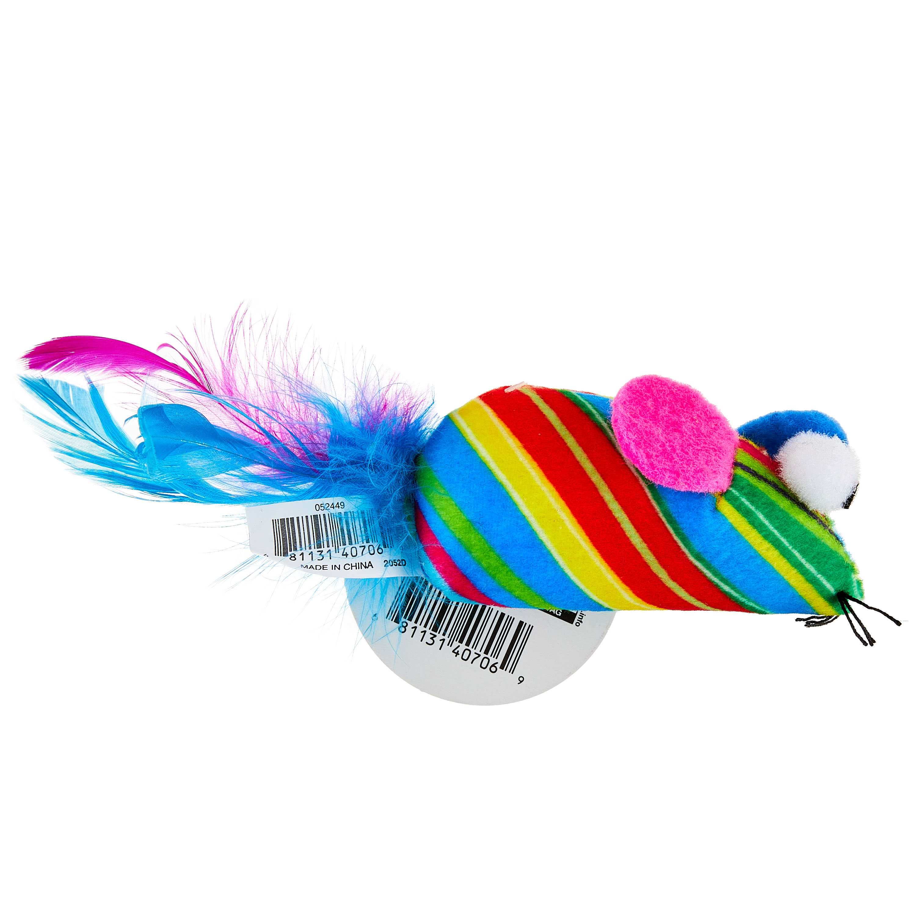 Vibrant Life Feather Mouse Cat Toy, Color May Vary
