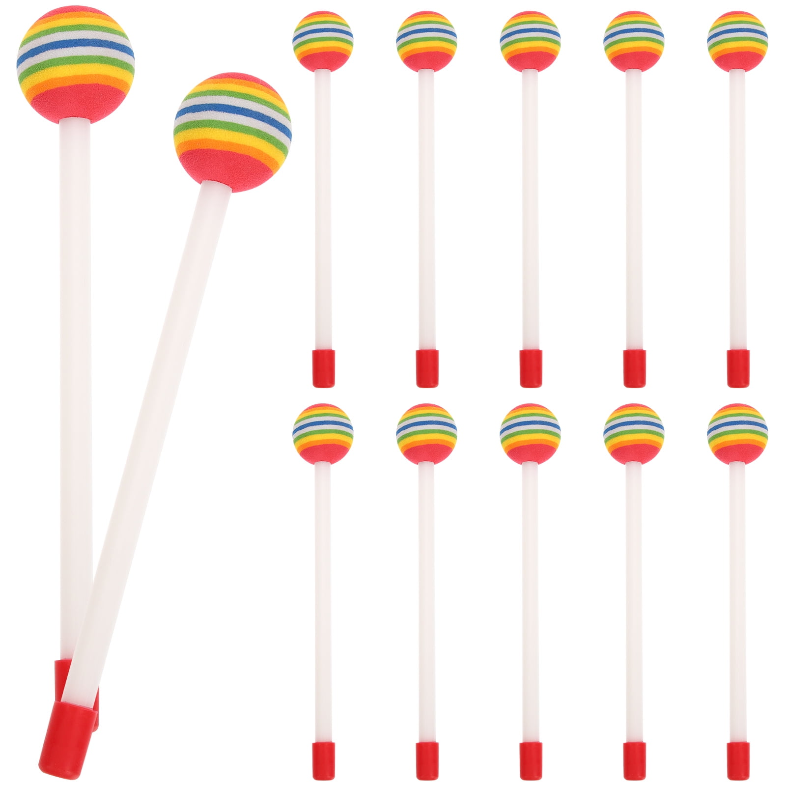 12pcs Lollipop Drumsticks Stage Drum Sticks Kids Percussion Instrument