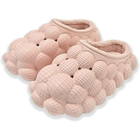 

CoCopeaunt The Bubble Slides for Women/Men - Couples Massage Bubble Slippers - Plush Lining Bubble Shoes Comfy Non-Slip SPA Slippers House Slipper