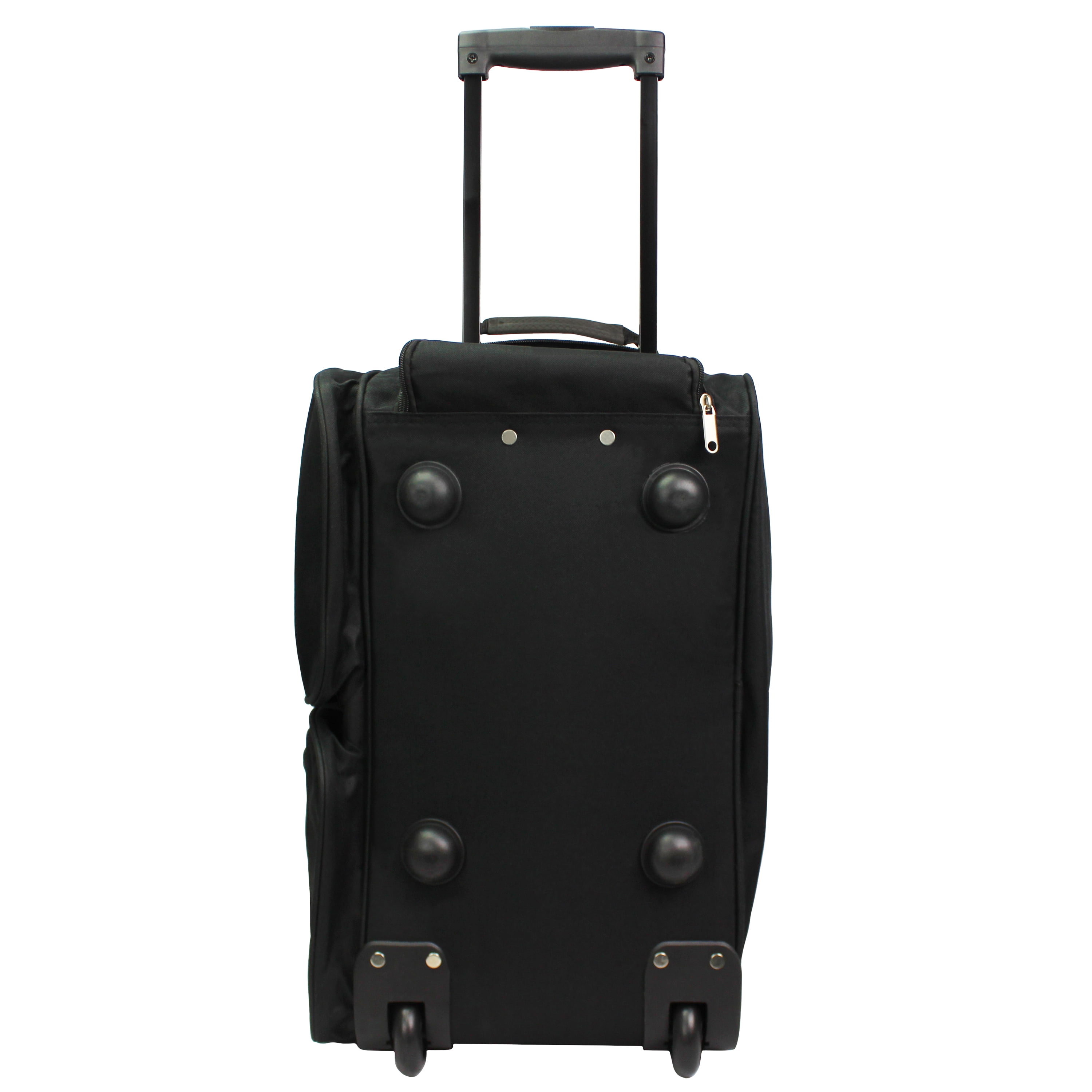 Dejuno Unisex 20" Rolling Duffel Bag, Black