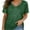 Green, variant on Women's V Neck Oversized T-Shirts Summer Short Sleeve Shirts Loose Casual Tops Tee