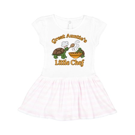 

Inktastic Great Auntie s Little Chef with Cute Turtles Gift Toddler Girl Dress