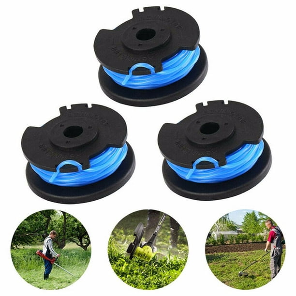 Reemplazo Del carrete de la Recortadora de Hilo Likrtyny 8/10 Uds 11 pies 0,065 pulgadas 18V 24V 40V azul